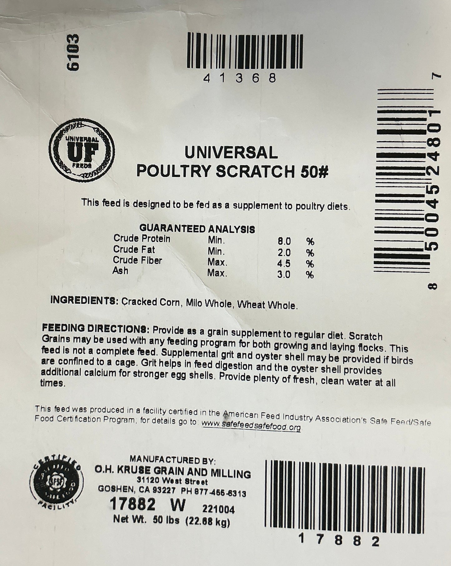 Universal Poultry Scratch