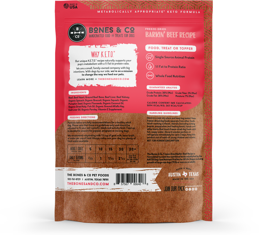 B&C Barkin' Beef Recipe Freeze Dried