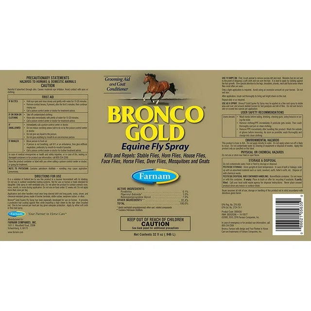 Bronco Gold Equine Fly Spray