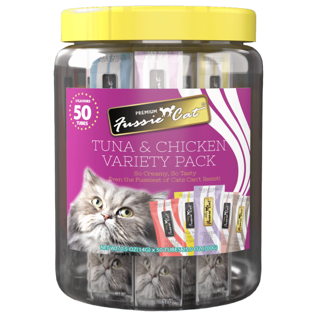 Fussie Cat - Tuna & Chicken Puree Variety Pack Tubes (5 Flavors)