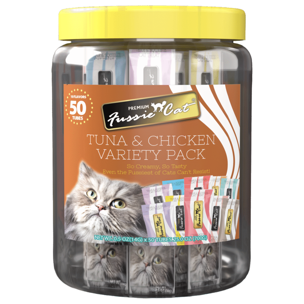 Fussie Cat - Tuna & Chicken Puree Variety Pack Tubes (10 Flavors)