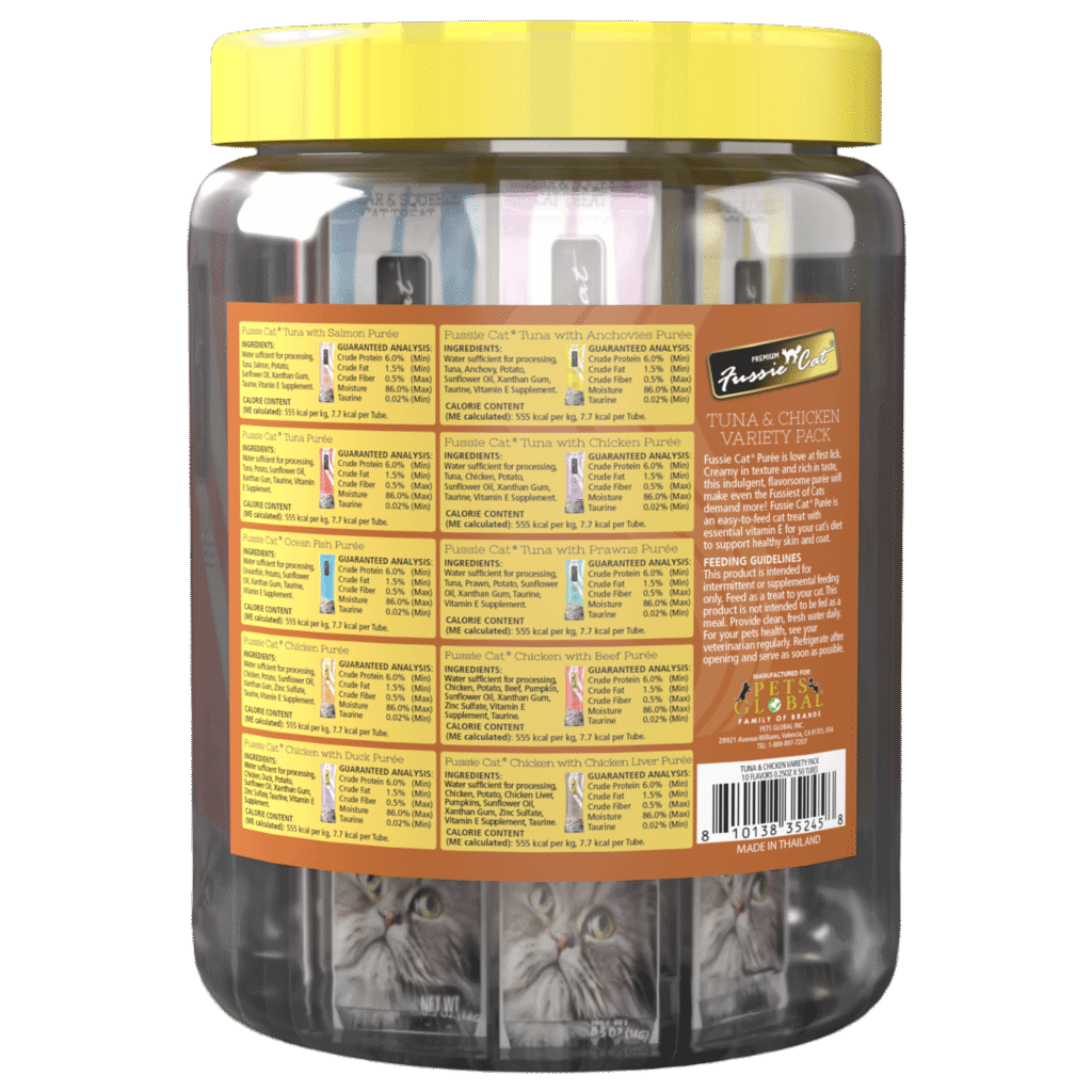 Fussie Cat - Tuna & Chicken Puree Variety Pack Tubes (10 Flavors)