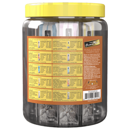 Fussie Cat - Tuna & Chicken Puree Variety Pack Tubes (10 Flavors)