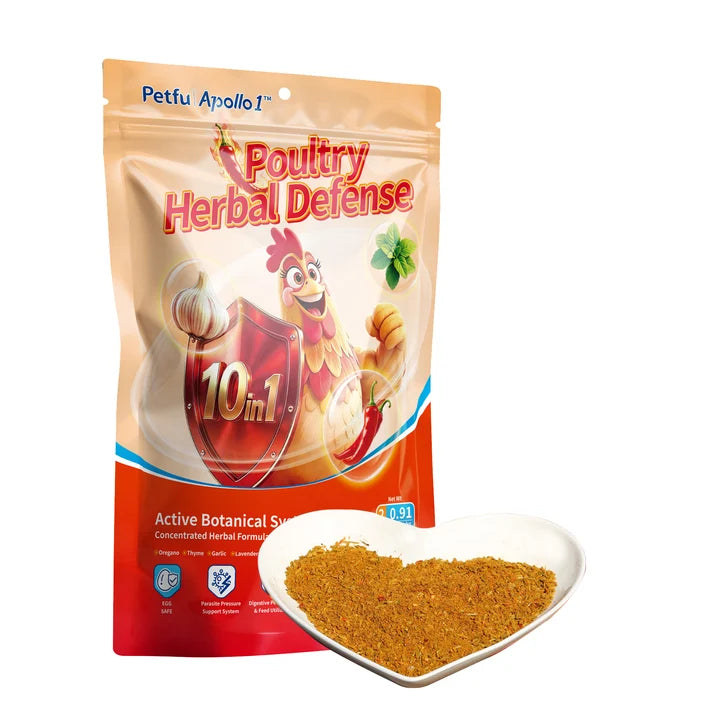 Petfu Apollo1 10-in-1 Poultry Herbal Defense for Chickens & Other Poultry 2 lb