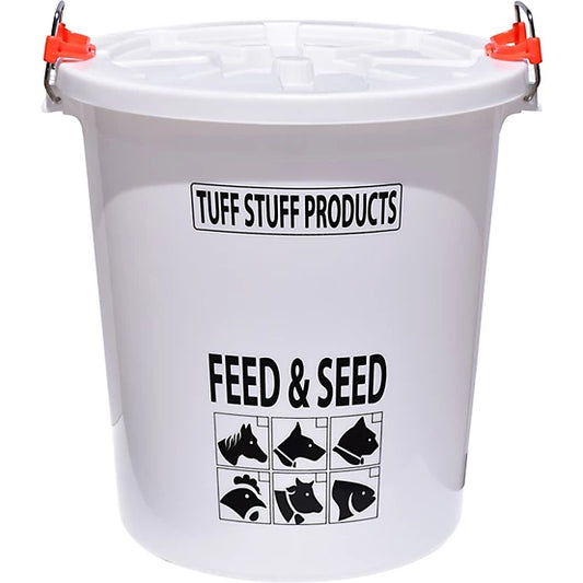 Tuff Stuff Products HD Feed & Seed Storage with Lid Stainless Lock Handle