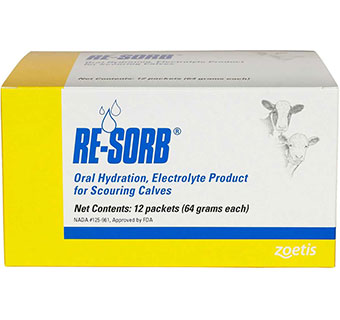 Re-Sorb Electrolyte for Scouring Calves