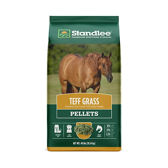 Teff Grass Hay Pellet - Standlee Premium Western Forage Horse Feed, 40 lb.