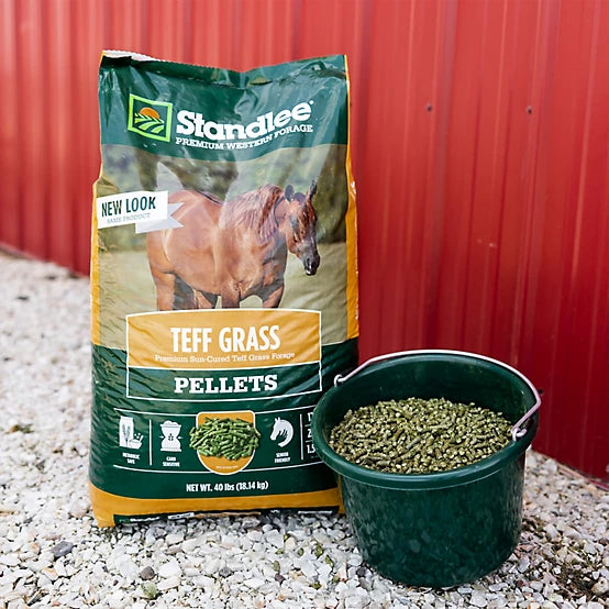 Teff Grass Hay Pellet - Standlee Premium Western Forage Horse Feed, 40 lb.