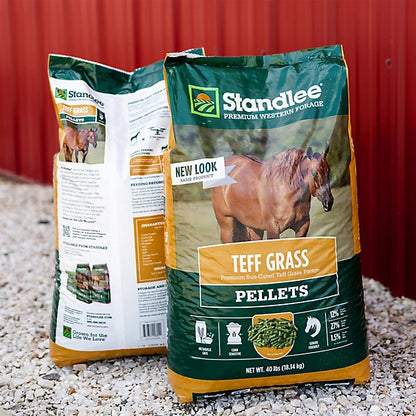 Teff Grass Hay Pellet - Standlee Premium Western Forage Horse Feed, 40 lb.