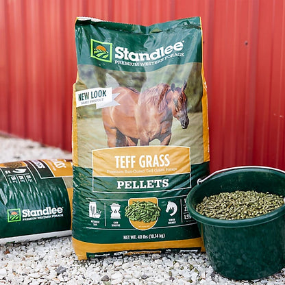 Teff Grass Hay Pellet - Standlee Premium Western Forage Horse Feed, 40 lb.