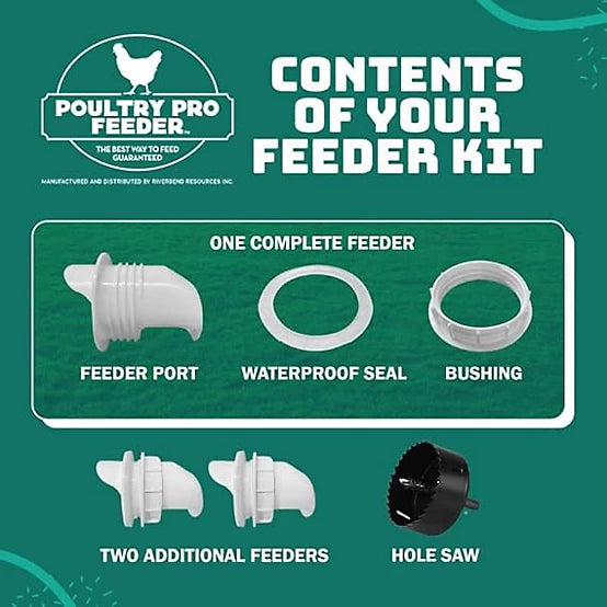 Riverbend Resources Poultry Pro Feeder Kit, 3-pack