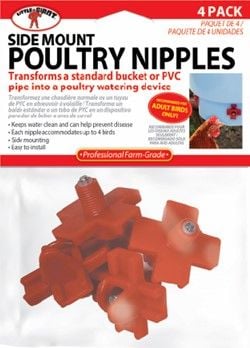 Poultry Nipple Side Mount 4 pack