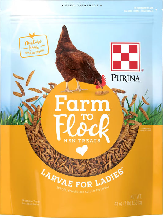 Farm to Flock - Hen Treats - Larvae for Ladies - 3lb