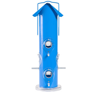 Perky-Pet® Blue Metal Tube Wild Bird Feeder