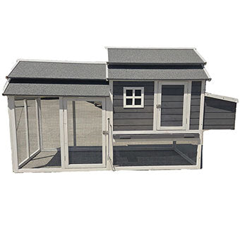 Cheyenne Chicken Coop Wood Gray / White