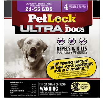 PetLock Ultra Flea & Tick Control for Dogs