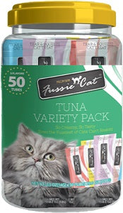 Fussie Cat - Tuna Puree Variety Pack Tubes (5 Flavors)