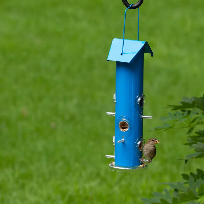 Perky-Pet® Blue Metal Tube Wild Bird Feeder
