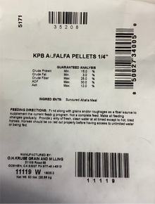KPB Alfalfa Pellet