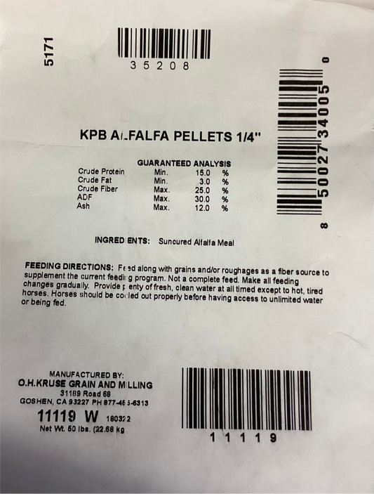 KPB Alfalfa Pellet