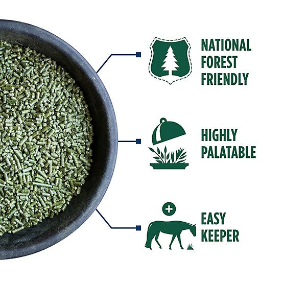 Timothy Grass Hay Pellet Standlee Premium Western Forage Certified Horse Feed, 40 lb.