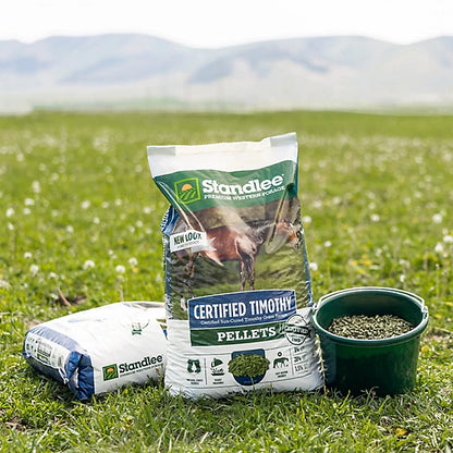 Timothy Grass Hay Pellet Standlee Premium Western Forage Certified Horse Feed, 40 lb.