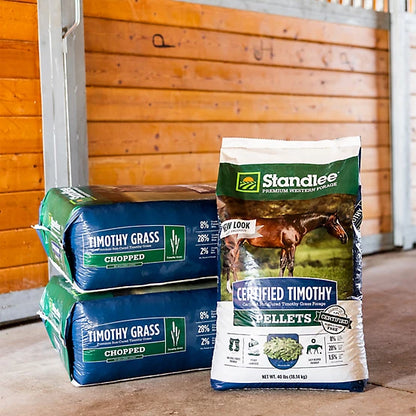 Timothy Grass Hay Pellet Standlee Premium Western Forage Certified Horse Feed, 40 lb.