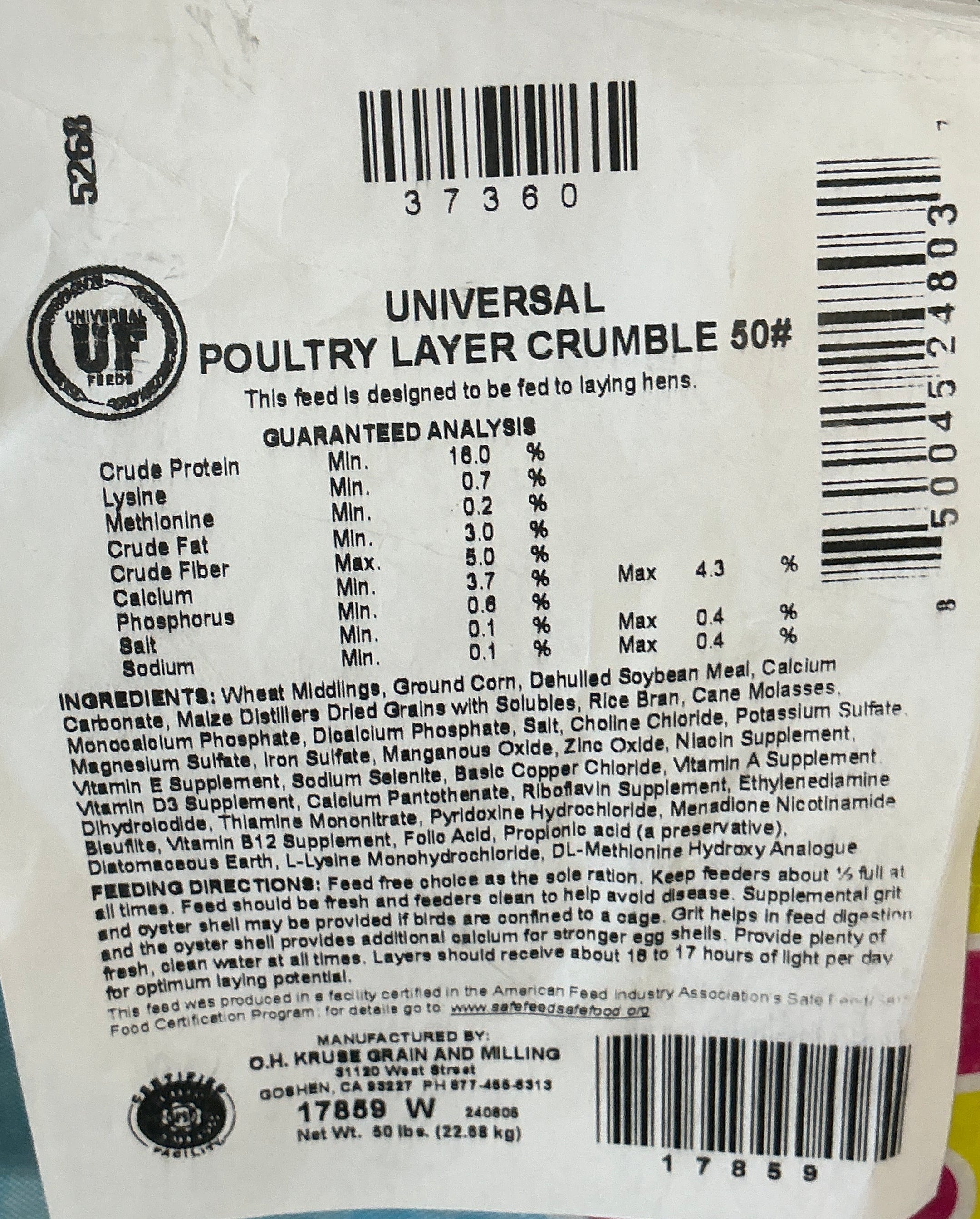 Universal Poultry Layer Crumbles