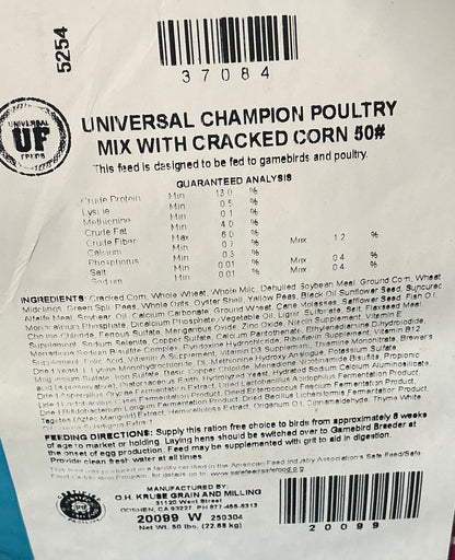 Universal Champion Poultry Mix - 50lb
