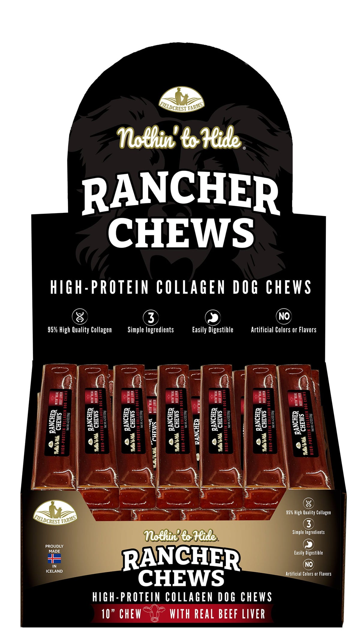 Nothin' to Hide Rancher Chews - 10" Beef