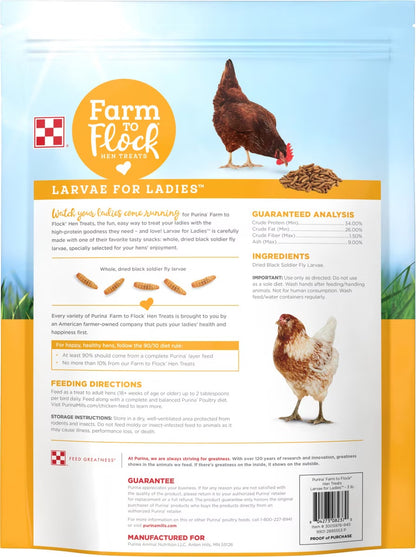 Farm to Flock - Hen Treats - Larvae for Ladies - 3lb