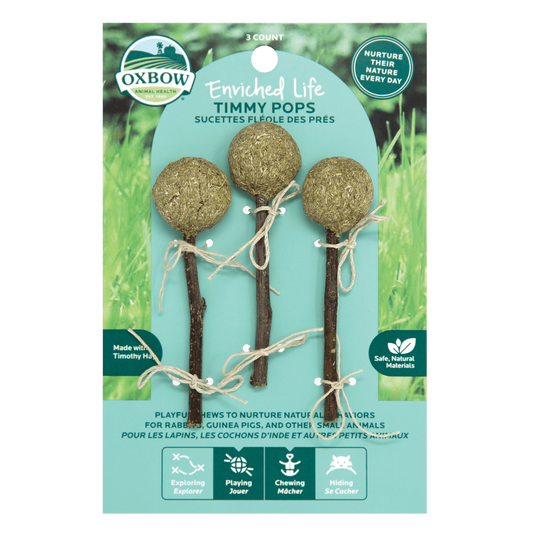 Oxbow Timmy Pops Chew for Rabbits - 3 count