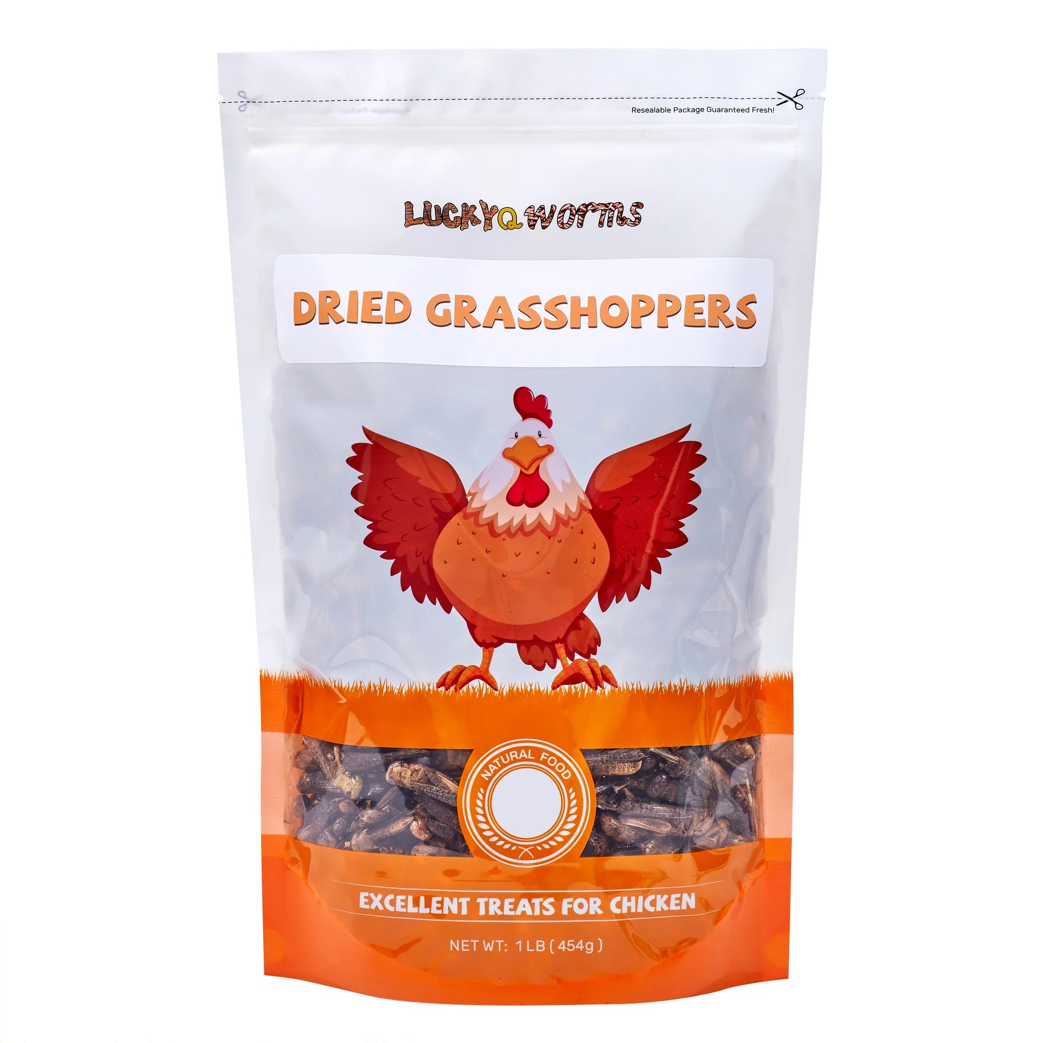 LuckyQWorms - Dried Grasshoppers - 1lb