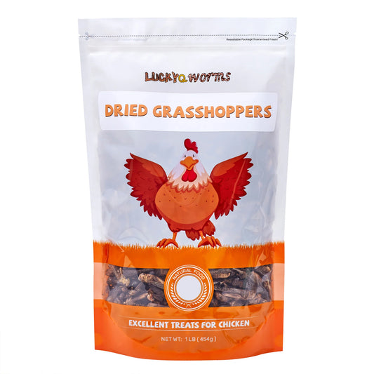 LuckyQWorms - Dried Grasshoppers - 1lb