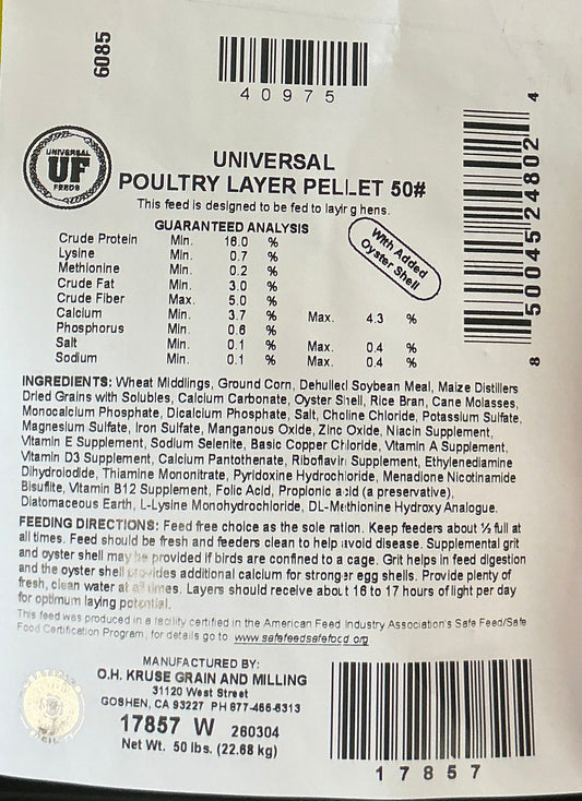 Universal Poultry Layer Pellet