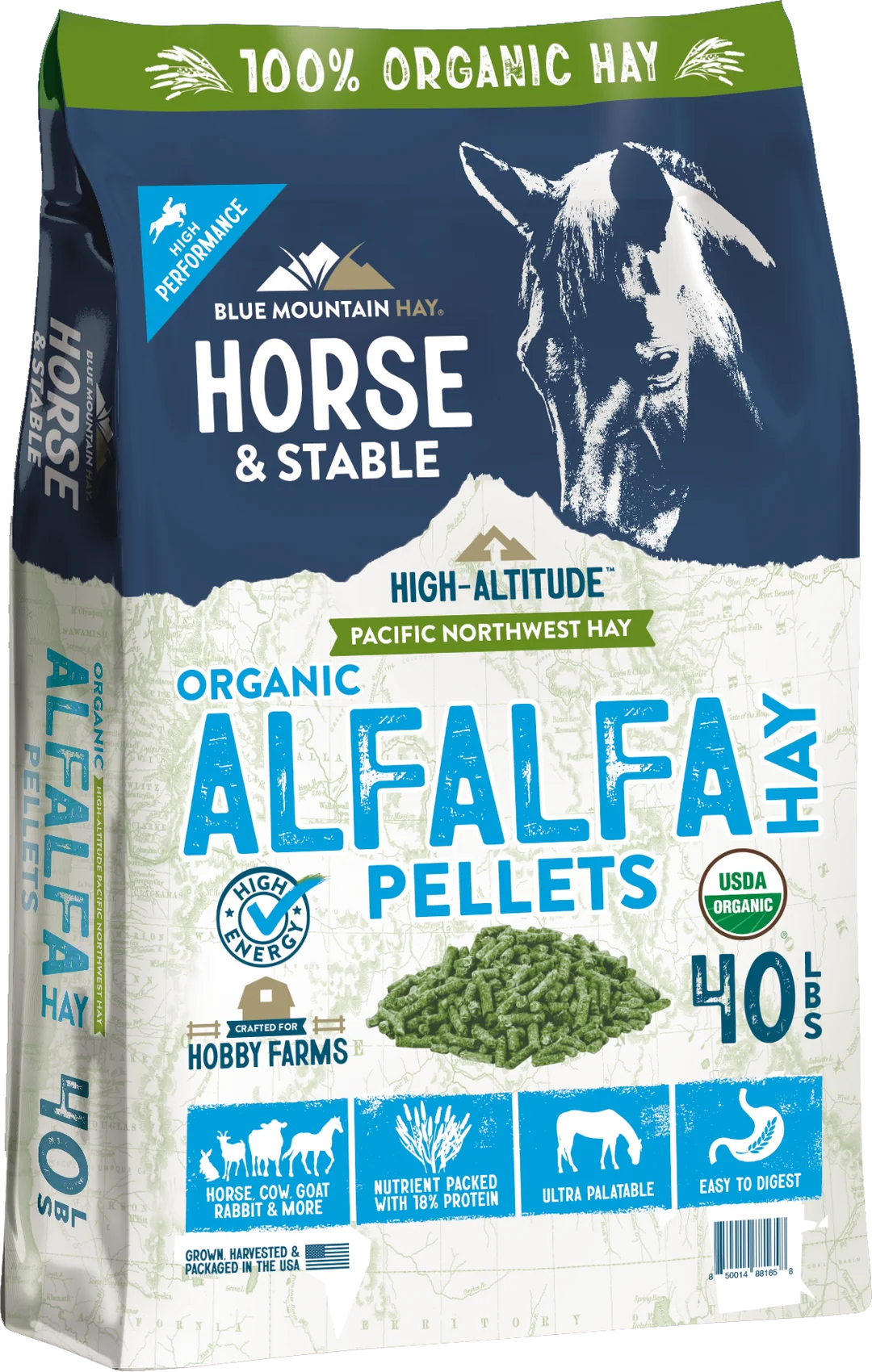 Blue Mountain Hay Organic Pellets