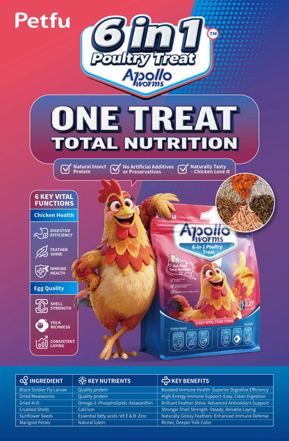 Apollo 1 - 6-in-1 Poultry Treat