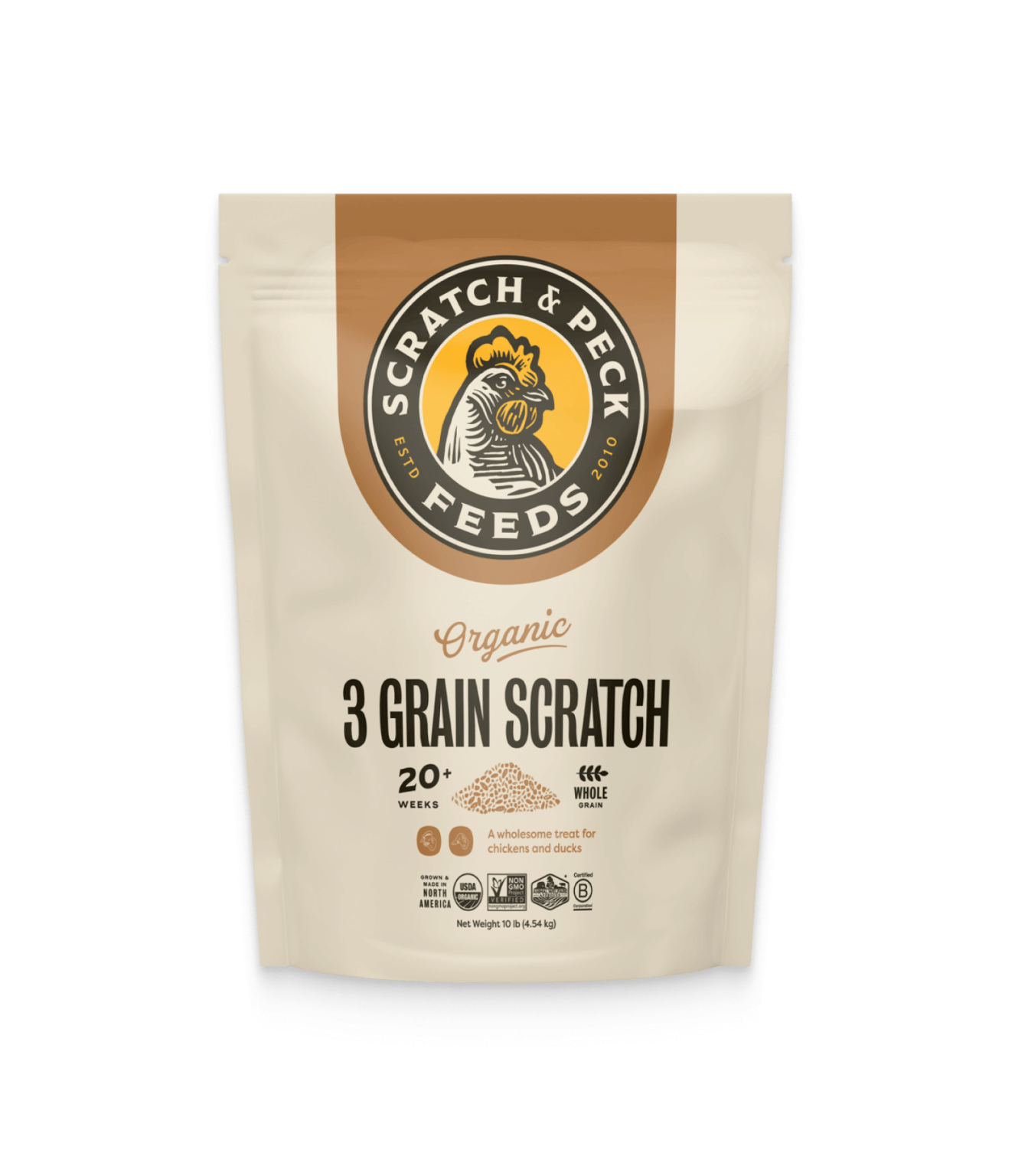 Scratch & Peck - Organic 3 Grain Scratch - 10lb