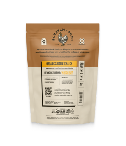 Scratch & Peck - Organic 3 Grain Scratch - 10lb