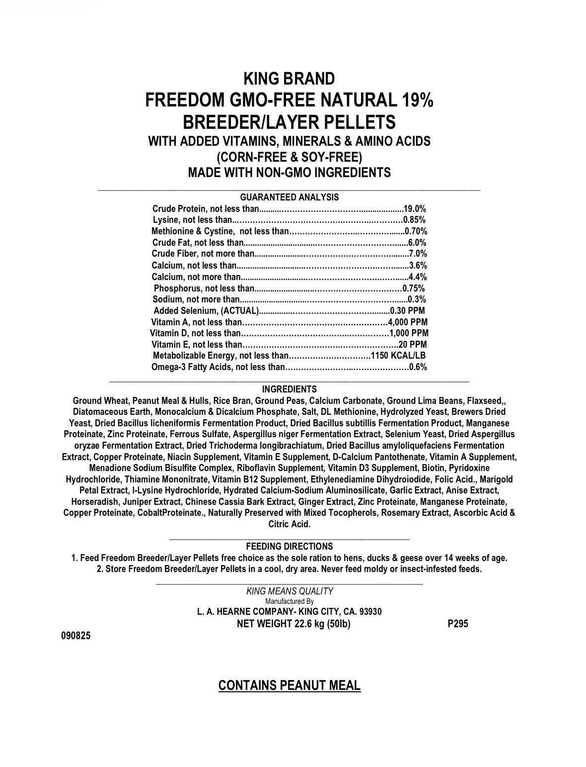 Freedom Breeder / Layer 19%
