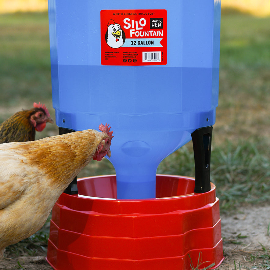 Silo Fountain Poultry Waterer - Happy Hen