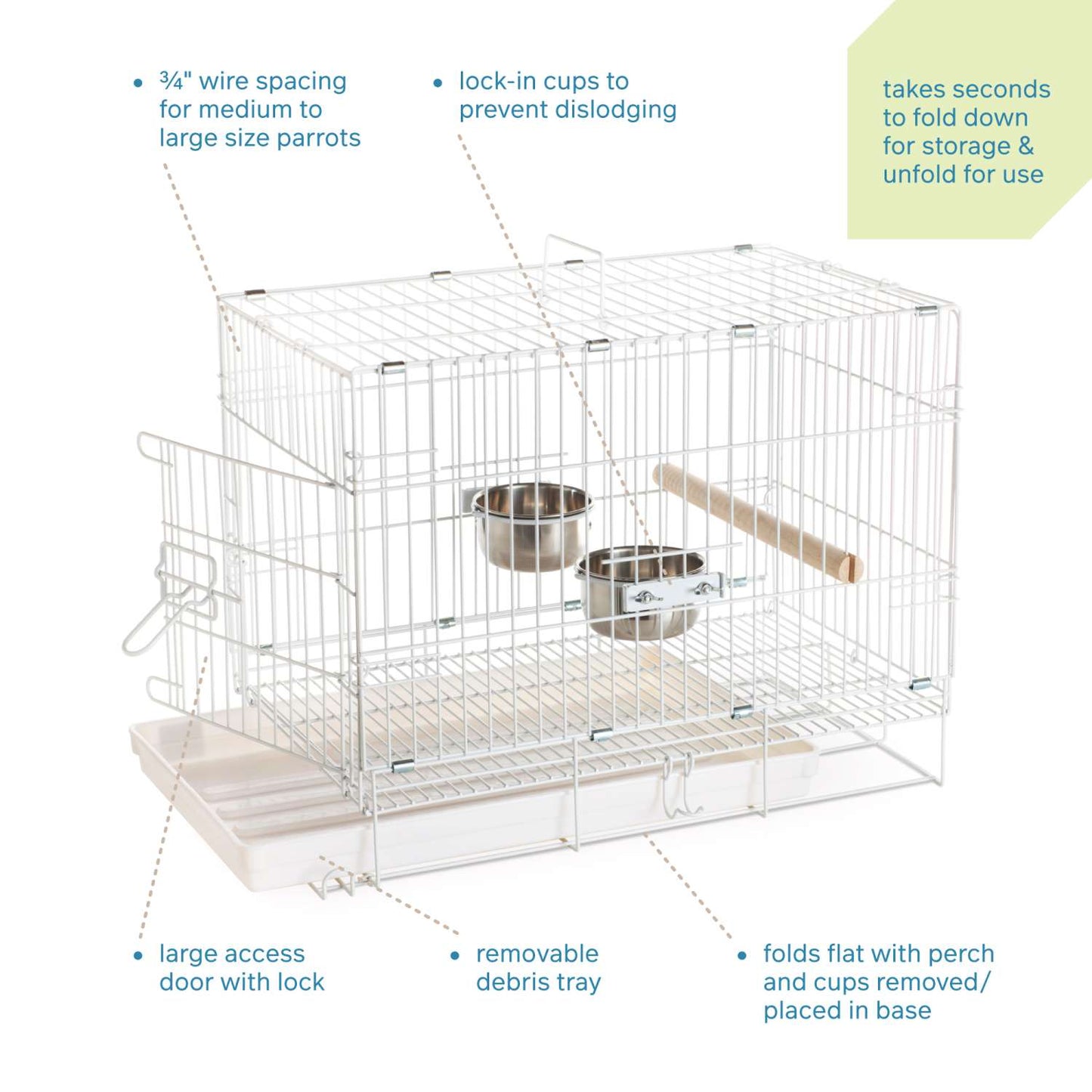 Travel Cage - White
