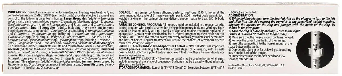 Zimecterin (ivermectin paste)