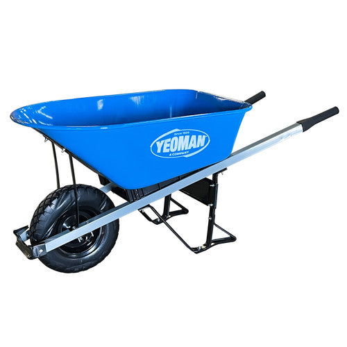 Yeoman Steel Wheelbarrow / Steel Handle - Blue 6 cu ft