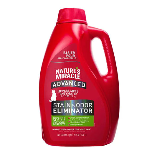 Nature's Miracle Advanced Cat Stain & Odor Eliminator Pour, 1-Gal Bottle