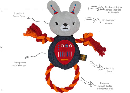 Robot Pet Plush Dog Toy, 14"