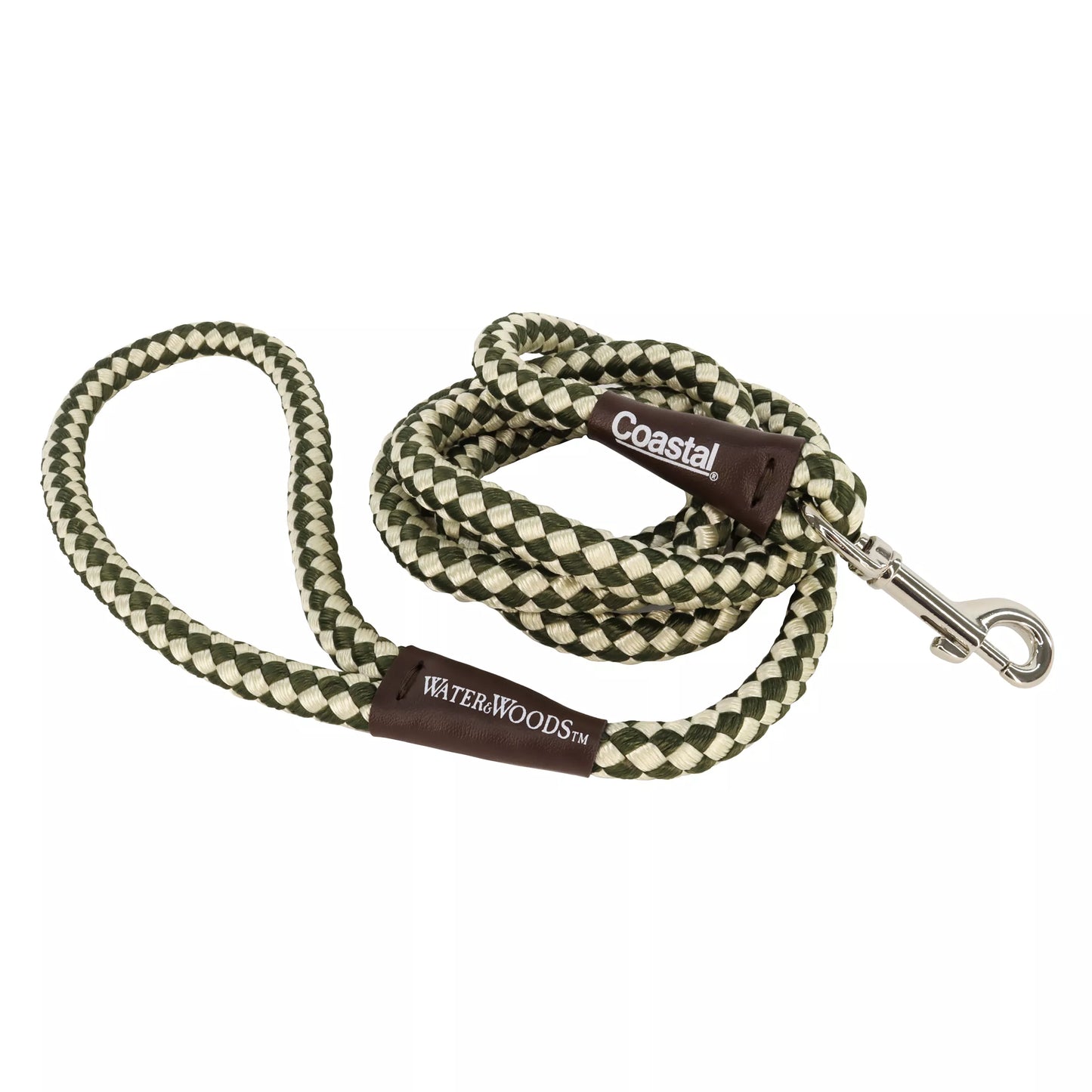 Water & Woods Braided Rope Snap Dog Leash