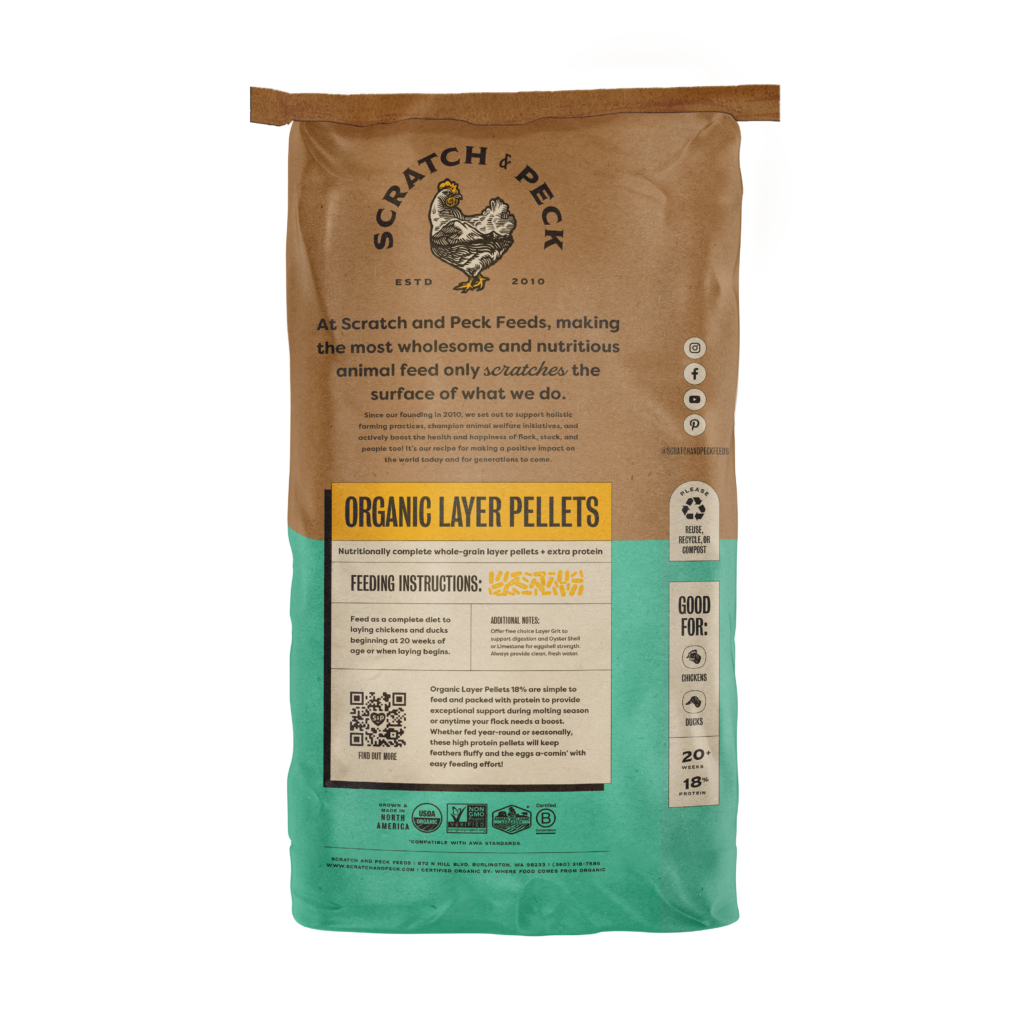 Scratch & Peck - Organic Layer Pellets 18%