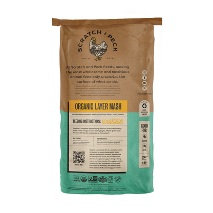 Scratch & Peck - Organic Layer Mash 18% - 40lb