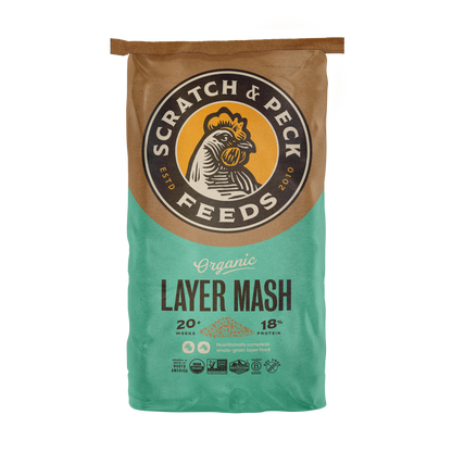 Scratch & Peck - Organic Layer Mash 18% - 40lb